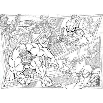 detski-pazel-lisciani-marvel-spiderman-dvulitsev-za-otsvetyavane-maxi-floor-150-chasti1