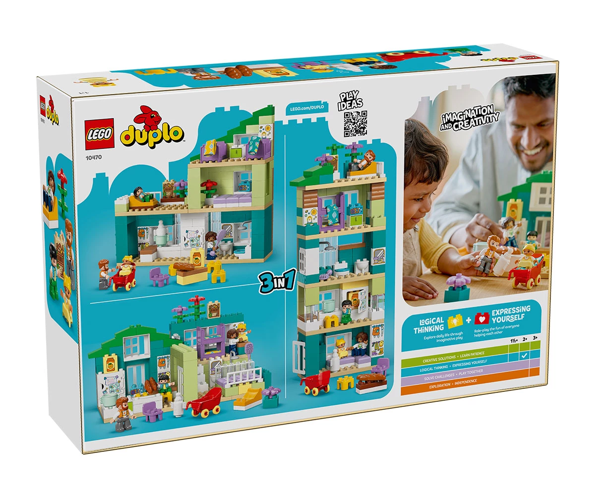 Детски комплект за игра LEGO® DUPLO 10470 - Модерна семейна къща 3 в 1 с фигури thumb 2 LEGO® DUPLO 10470 - 3 In 1 Modern Family House With Figures thumb 2