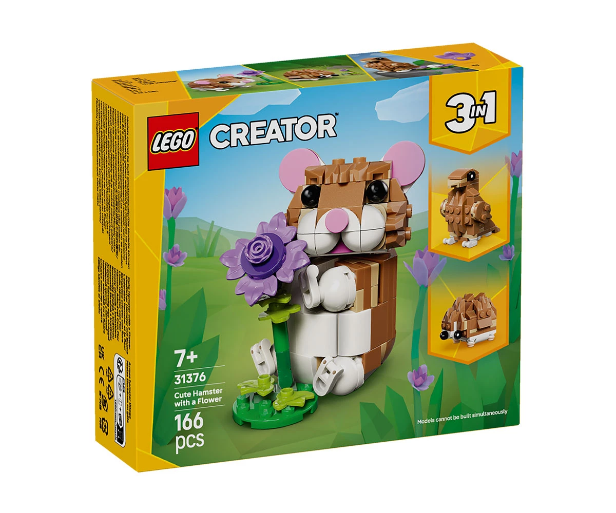 Детски комплект за игра LEGO® Creator 31376 - Сладък хамстер с цвете LEGO® Creator 31376 - Cute Hamster With A Flower