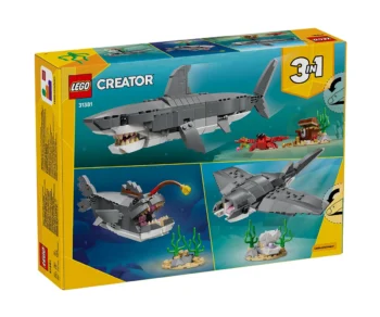 Детски комплект за игра LEGO® Creator 31381 – Свирепа акула със сандък със съкровище