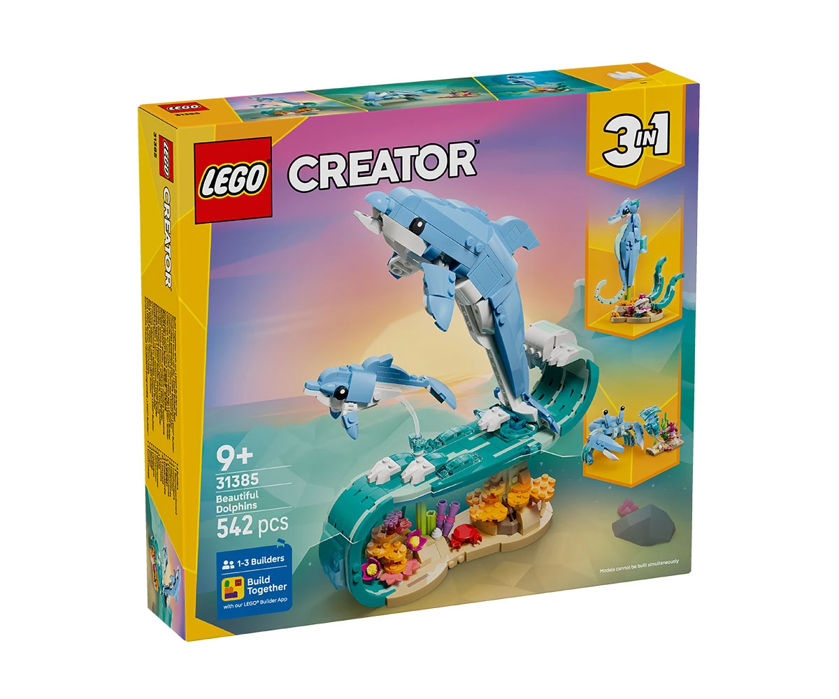 Детски комплект за игра LEGO® Creator 31385 - Морски животни: красиви делфини LEGO® Creator 31385 - Sea Animals: Beautiful Dolphins