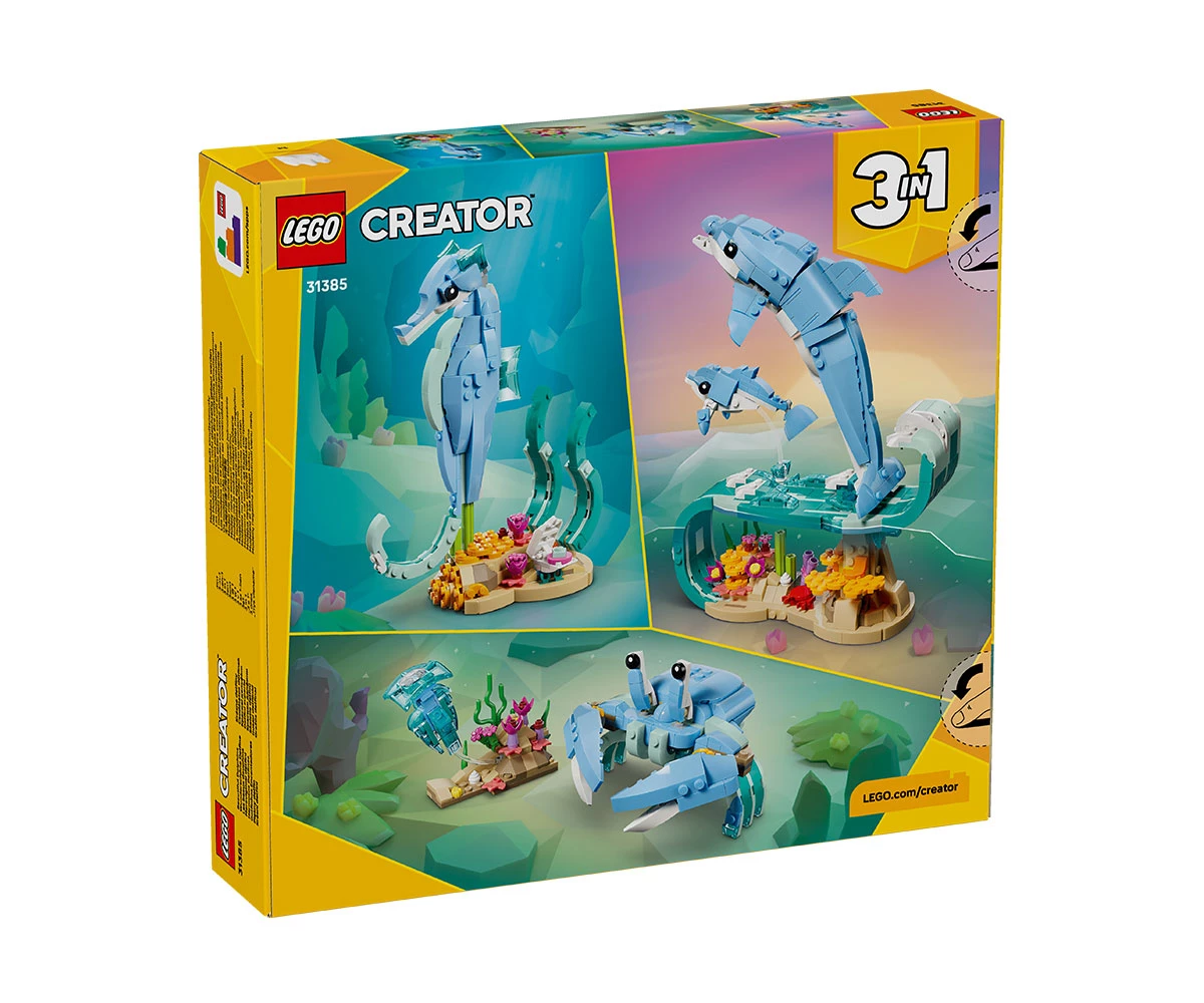 Детски комплект за игра LEGO® Creator 31385 - Морски животни: красиви делфини thumb 2 LEGO® Creator 31385 - Sea Animals: Beautiful Dolphins thumb 2