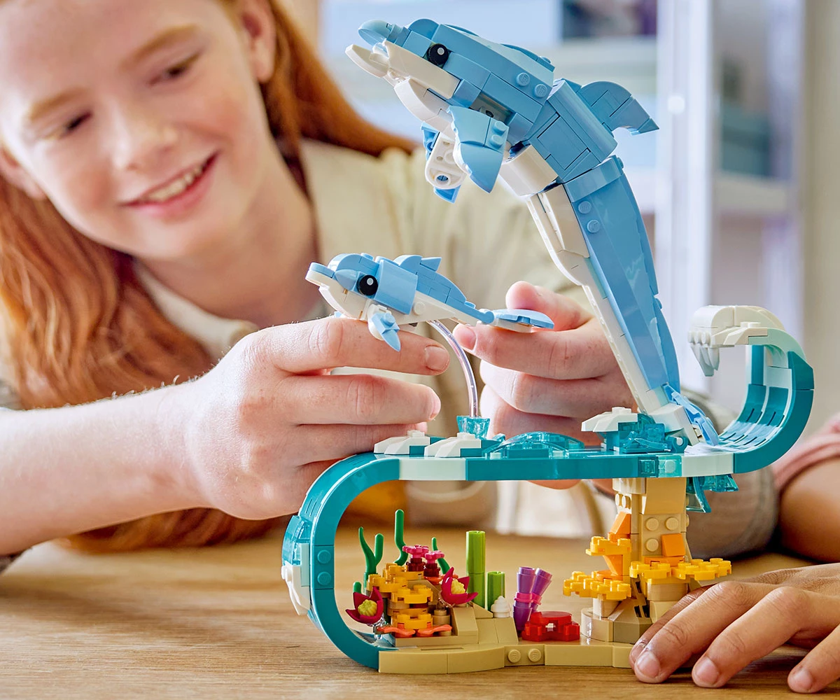 Детски комплект за игра LEGO® Creator 31385 - Морски животни: красиви делфини thumb 7 LEGO® Creator 31385 - Sea Animals: Beautiful Dolphins thumb 7