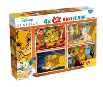 Пъзел, Lisciani, Disney, Цар Лъв, Двулицеви пъзели 4 х 48 части