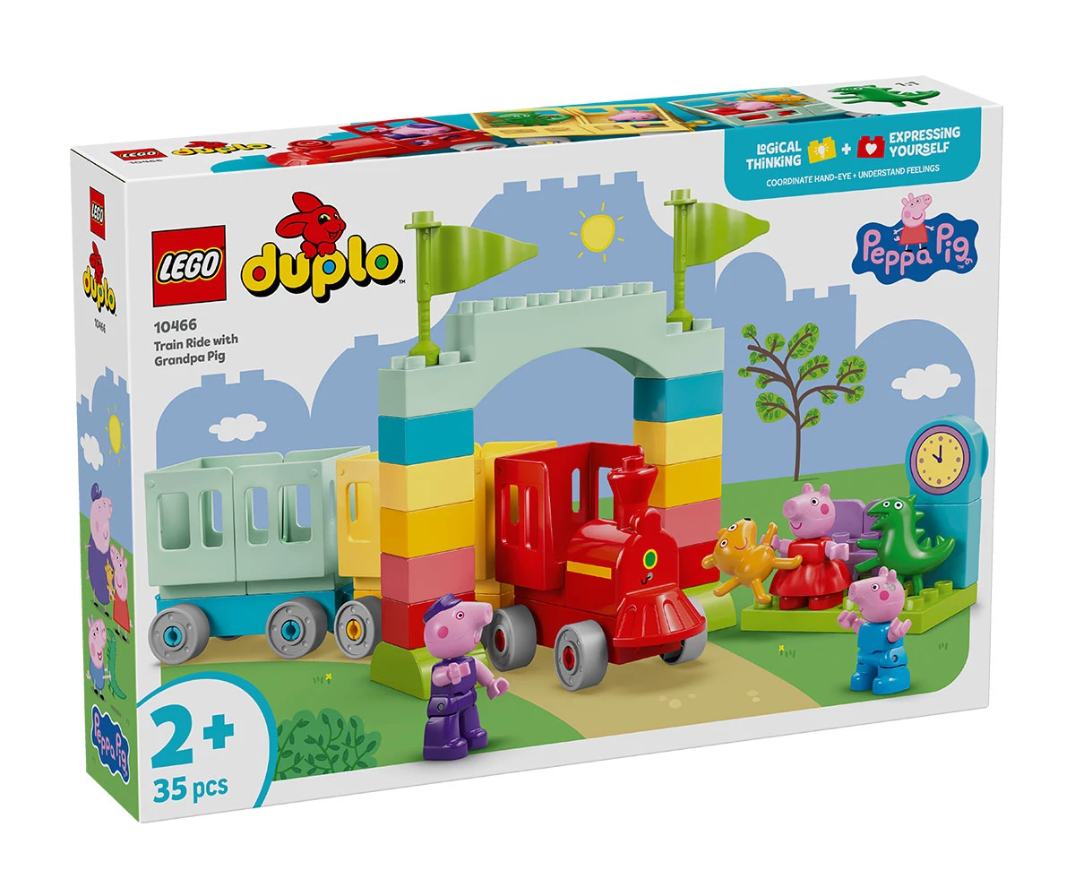 Детски комплект за игра LEGO® DUPLO® 10466 - Влакът на дядо Прасенце LEGO® DUPLO® 10466 - Train Ride with Grandpa Pig