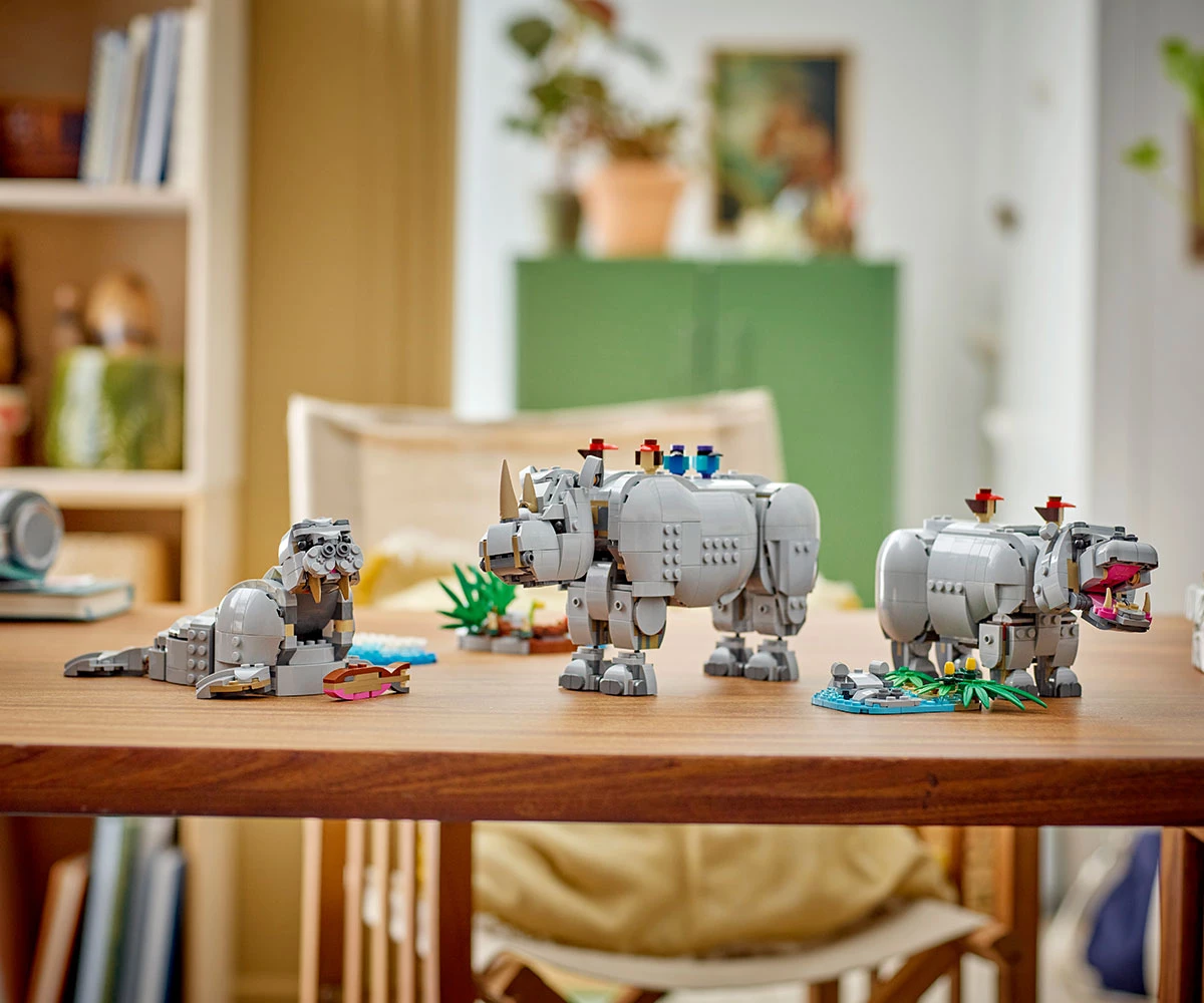 Детски комплект за игра LEGO® Creator 31171 - Диви животни: Величествен носорог с птици thumb 11 LEGO® Creator 31171 - Wild Animals: Majestic rhino with birds thumb 11