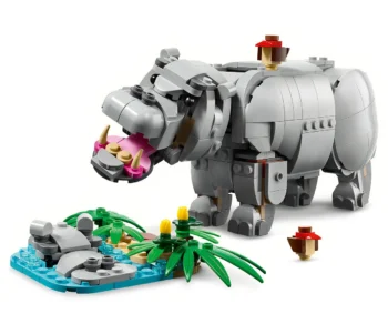 Детски комплект за игра LEGO® Creator 31171 – Диви животни: Величествен носорог с птици