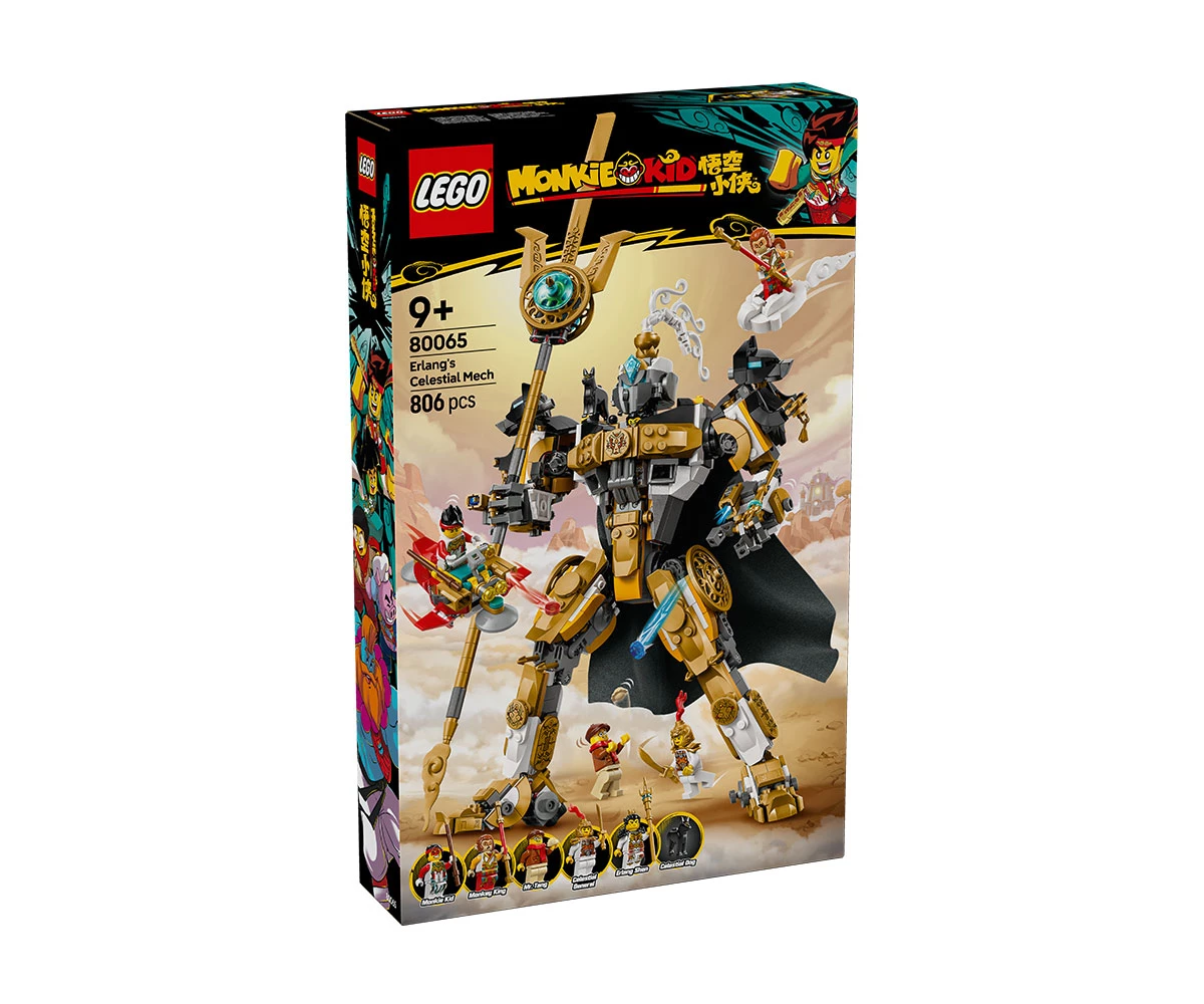 Детски комплект за игра LEGO® Monkie Kid™ 80065 - Небесният робот на Erlang LEGO® Monkie Kid™ 80065 - Erlang's celestial mech