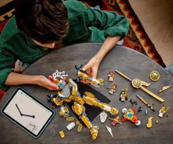 Детски комплект за игра LEGO® Monkie Kid™ 80065 – Небесният робот на Erlang