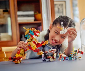 Детски комплект за игра LEGO® Monkie Kid™ 80066 – Митично създание Цилин