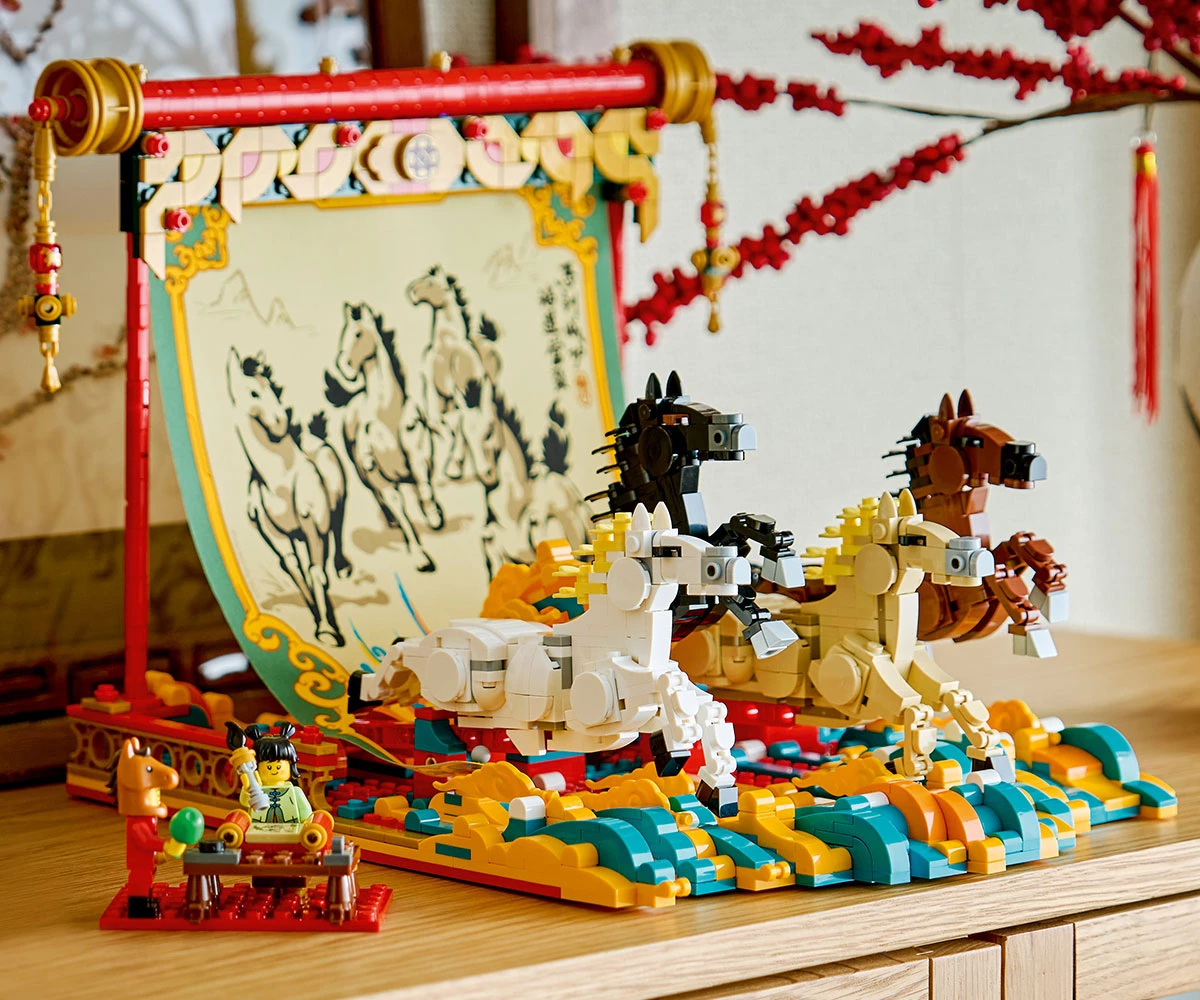 Детски комплект за игра LEGO® Iconic 80119 - Галопиращи коне thumb 6 LEGO® Iconic 80119 - Galloping Horses Canvas thumb 6
