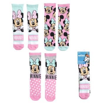 Комплект чорапи за момиче Minnie Mouse от три различни чифта чорапи