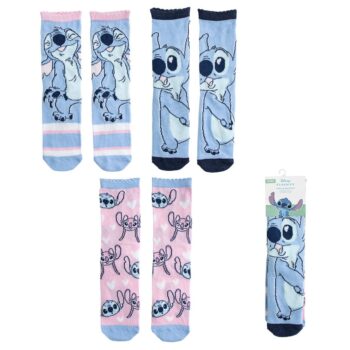 Комплект чорапи за момиче Stitch от три различни чифта чорапи