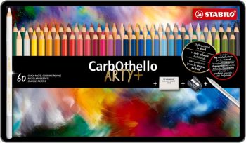 Комплект цветни моливи, Stabilo, CarbOthello ARTYplus, Метална кутия, 60 броя