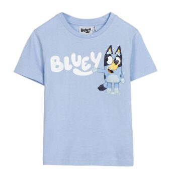 Детска памучна тениска за момче Блуи (Bluey), тениска с къс ръкав за момче от 100% памук