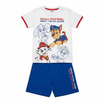 Детски комплект за момче от две части с Пес Патрул (Paw Patrow), летен комплект за момче с блуза и къси панталони 100% памук - 5 години (110 см)
