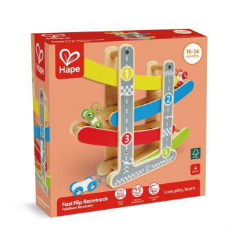 Дървен комплект, Hape, Цветна писта с колички