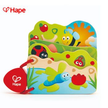 1Hape – Бебешка дървена книжка с картинки H0043