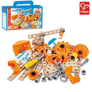 Hape Дървен конструктор Junior Inventor Deluxe Kit H3032
