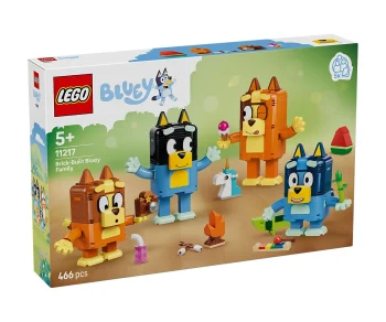 Детски комплект за игра LEGO® Bluey 11217 – Семейство Блуи от тухлички