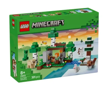 Детски комплект за игра LEGO® Minecraft 21593 – Първото нощно приключение
