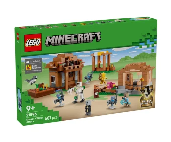Детски комплект за игра LEGO® Minecraft 21596 – Атака на селището на заклинателите