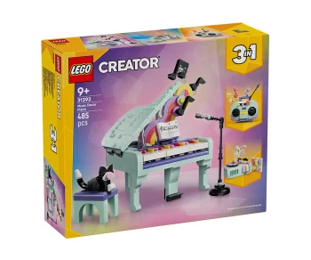 Детски комплект за игра LEGO® Creator 31392 – Пиано с котка и музикална украса