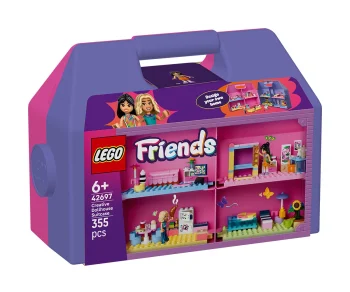 Детски комплект за игра LEGO® Friends 42697 – Творчески куфар с къща за кукли