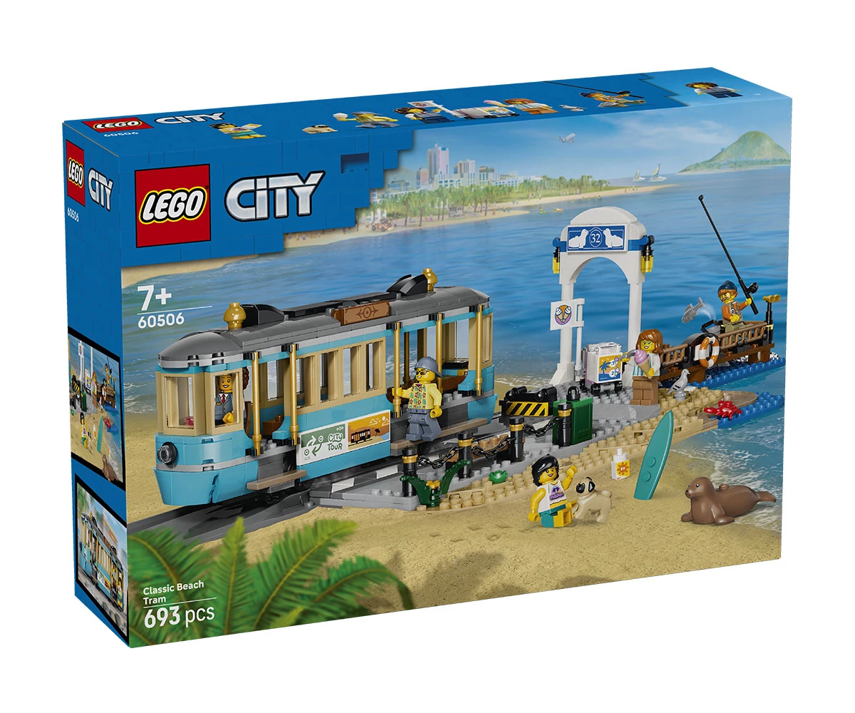 Детски комплект за игра LEGO® City 60506 - Класически плажен трамвай LEGO® City 60506 - Classic Beach Streetcar