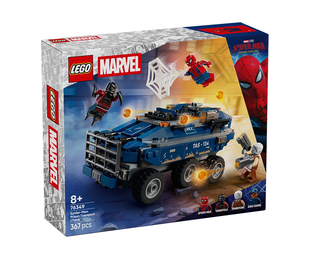 Детски комплект за игра LEGO® Marvel Super Heroes 76349 - Преследване на затворнически транспорт със Спайдърмен LEGO® Marvel Super Heroes 76349 - Spider-Man Prison Transport Chase