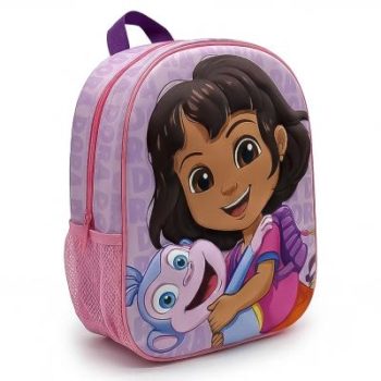 Детска 3D раница за момиче Дора Изследователката (Dora the Explorer), розова, 30 см