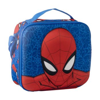 Детска термо чанта за храна Спайдърмен (Spider-Man), с презрамка, 3D, синя