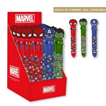 Многоцветна химикалка Marvel Avengers със Spider-Man, Hulk или Captain America