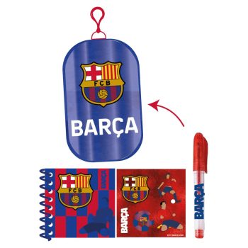 Мини ученически комплект FC Barcelona в плюшена чантичка