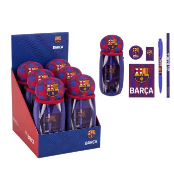 Плюшен ученически комплект FC Barcelona с несесер и принадлежности