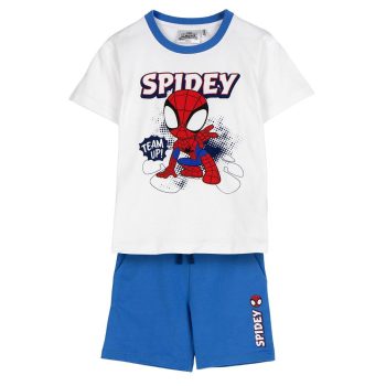 Детски комплект за момче от две части Спайди (Spidey), летен комплект за момче с блуза и къси панталони 100% памук