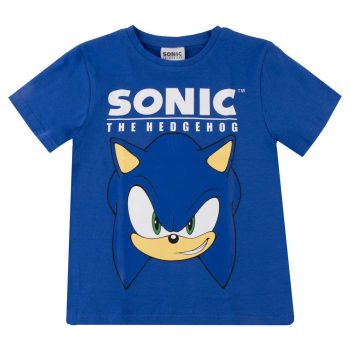 Памучна детска тениска за момче Соник (Sonic the Hedgehog), къс ръкав, 100% памук