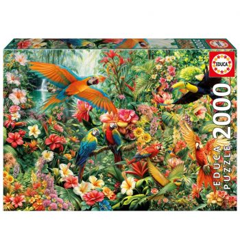 Пъзел, Educa, Амазонски птици, 2000 части