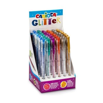 Химикалка Carioca glitter gel различни цветове, 1 брой