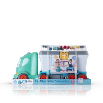 Интерактивна играчка, Infantino, 3 в 1 строителен камион, Меки цветове
