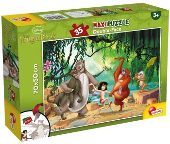 Пъзел, Lisciani, Disney, Книга за джунглата, Двулицев пъзел 35 части