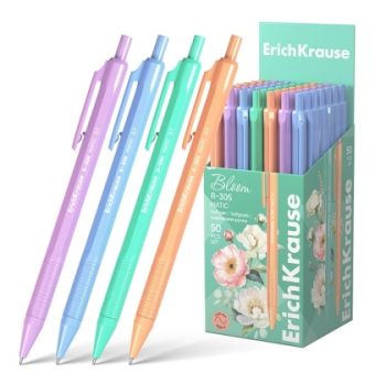 Автоматична химикалка ErichKrause® R-305 Pastel Bloom 0.7 mm