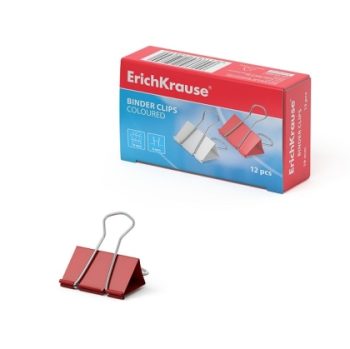 Метална щипка ErichKrause® 19 mm, микс, 12 бр.