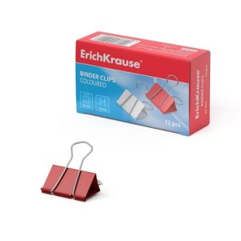Метална щипка ErichKrause® 25 mm, микс, 12 бр.