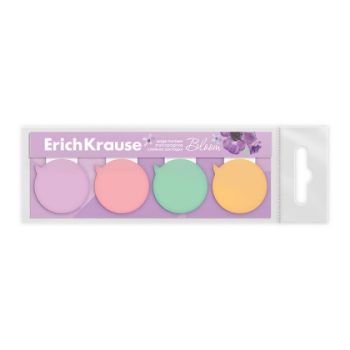Хартиени индекси за страници ErichKrause® Pastel Bloom, 45x31 mm, 80 листа, 4 цвята