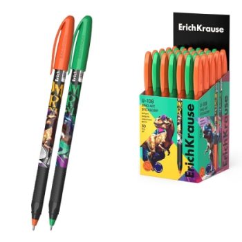 Химикалка ErichKrause® U-109 Stick&Grip Dino Art,1.0 mm