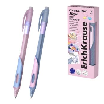Изтриваема гел химикалка ErichKrause ErgoLine® Milky 0.5mm