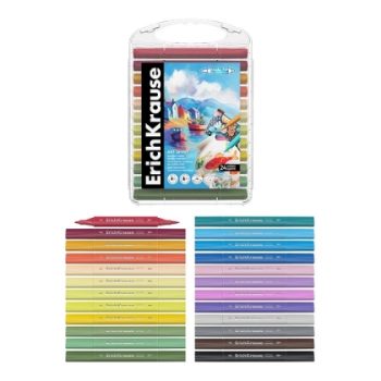 Цветни акрилни маркери ErichKrause® Art Spirit, двувърхи, 24 цвята
