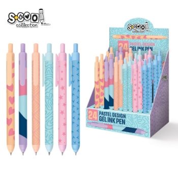Автоматична химикалка SCOOL® PASTEL, ГЕЛ, 0.7 mm