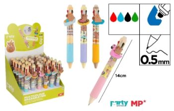 Изтриваема химикалка MP CAPPY BARA, 4-цветна, 0.5мм